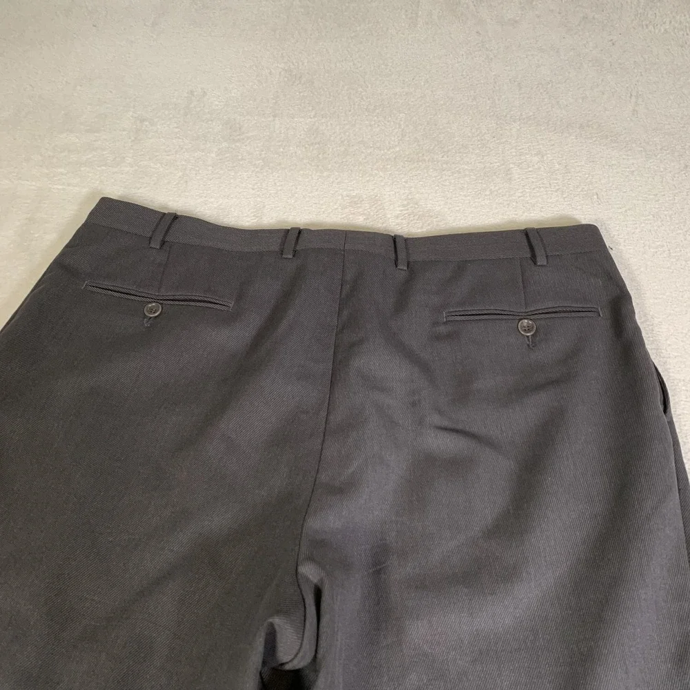 Canali Proposta Pants Mens 40x30 (Tag IT 58) Gray Wool Dress Classic Italy FLAWS